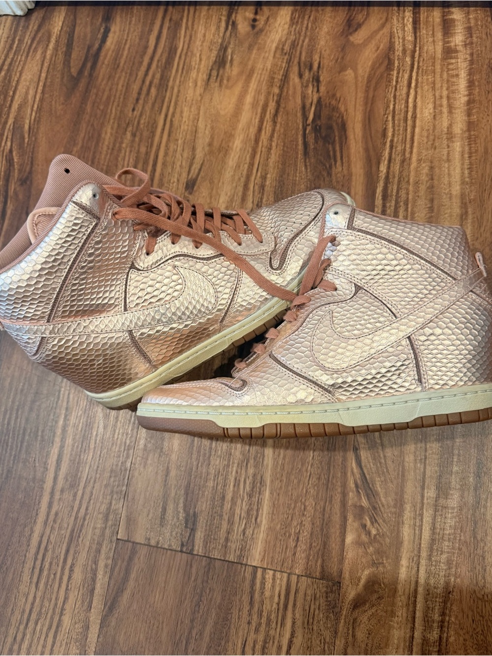 Size 10 - Nike Dunk Sky Cut Out Premium High Metallic Red Bronze W